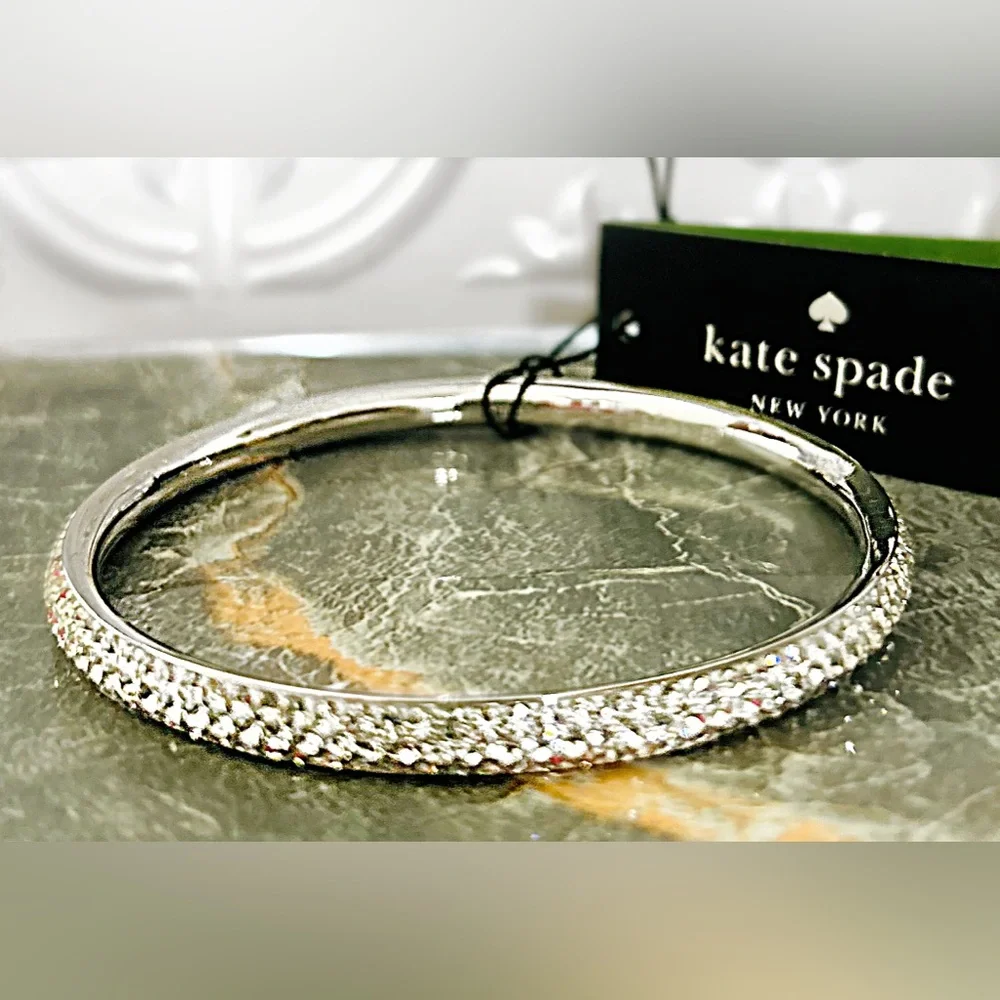 kate spade silver pavé Cubic Zircons Bangle. (MSRP $69) - Picture 2 of 5